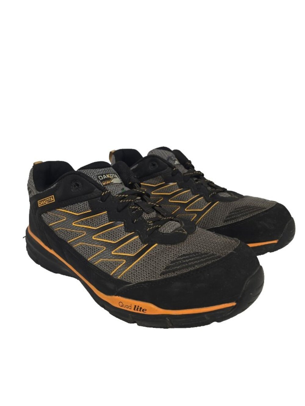 DAKOTA Men's 3604 Aluminum Toe Steel Plate Quad Lite Work Safety Shoes Grey 10M